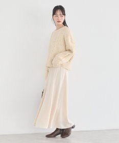 earth music&ecology サテンフレアスカート