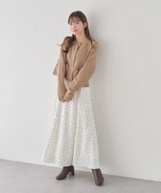 earth music&ecology サテンフレアスカート