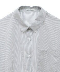 earth music&ecology シフォン×チュールレイヤードシャツ