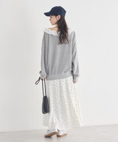 earth music&ecology サテンフレアスカート