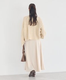 earth music&ecology サテンフレアスカート