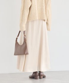 earth music&ecology サテンフレアスカート