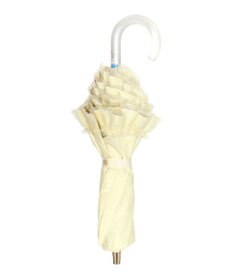 MOONBAT 【ランバン オン ブルー（LANVIN en Bleu）】晴雨兼用折りたたみ日傘　ビジュー付きオーガンジーフリル