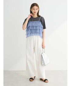 Green Parks ・ＥＬＥＮＣＡＲＥ　ＤＵＥ　ホワイトデニムタックパンツ