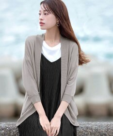 Tiaclasse L 【洗える】体型カバーも叶うドルマンニットカーディガン