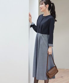 Tiaclasse 【洗える】チェックドッキングワンピース