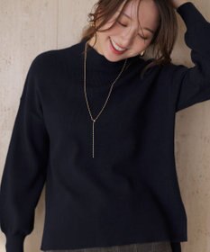 ANY SIS CICA加工 ビューティ畔ボトルネック ニット