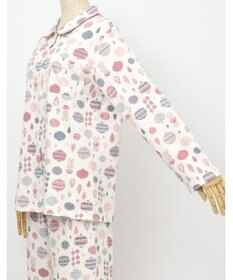 Wing パジャマ 長袖 長ズボン 綿100％ スムース素材 すっきりとしたシルエット 伸縮性のある生地 シャツタイプ レディース EP5061 ウイング／ワコール