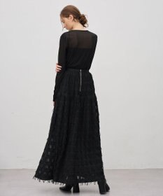 uncrave フリンジレース ティアードスカート