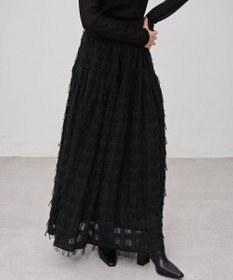 uncrave フリンジレース ティアードスカート