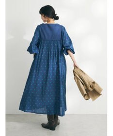 CRAFT STANDARD BOUTIQUE インド綿混キルト切替花柄ワンピース