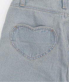 WEGO ハートポケットストレートデニムパンツ