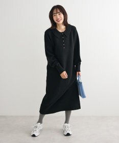 Green Parks 金釦ポロシャツニットワンピース