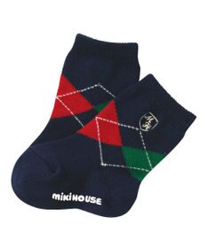 MIKI HOUSE HOT BISCUITS 【ミキハウス】【11-21cm】 アーガイル柄ソックス
