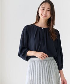 ANY SIS 【洗える】プリーツスリーブ ブラウス