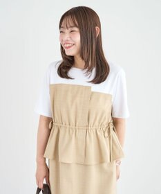 Green Parks 異素材ドッキングワンピース