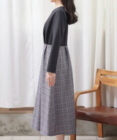 Tiaclasse 【洗える】チェックドッキングワンピース