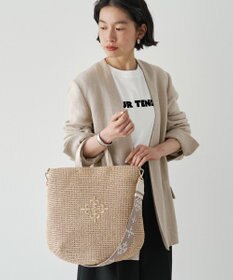 russet スリム2WAYトートバッグ <ナイロンラフィア>(CE-1717-WEB)