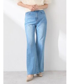 earth music&ecology ラインストーンフレアデニムパンツ