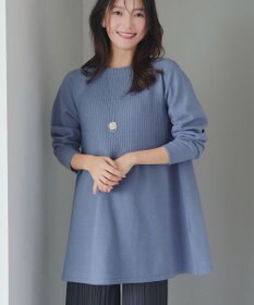 Tiaclasse 【新色追加・洗える】ミドルリブニットチュニック