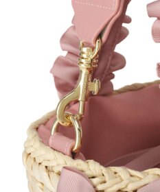 Maison de FLEUR 【2Way】フリルハンドルメイズリボン2Wayカゴバッグ