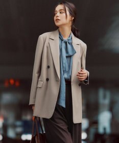 UNFILO ウールライク ダブルブレスト ジャケット