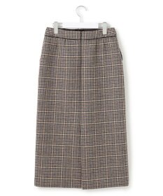 23区 【見上愛さん着用】ボンディングチェックツイード Iライン スカート
