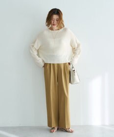 YECCA VECCA テープヤーンルーズニットプルオーバー