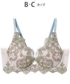 AMPHI ブラジャー 谷間メイク 脇高設計 細身え効果 Gカップまで対応 大きいサイズ 【Glama-Rich グラマリッチ 脇スッキリタイプ】ブラ BYJ603 アンフィ／ワコール