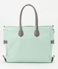 Y'SACCS ナイロン×リサイクルレザー　ホック2WAYトート　Mサイズ