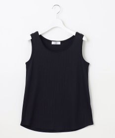 J.PRESS LADIES コットンリブ ノースリーブ カットソー