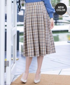 Tiaclasse 大人上品なウール調タックフレアスカート