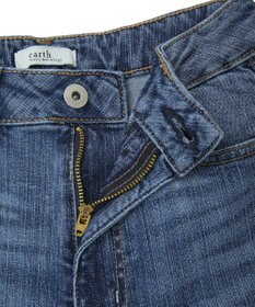 earth music&ecology 【セルフカット可】ストレッチフレアデニムパンツ