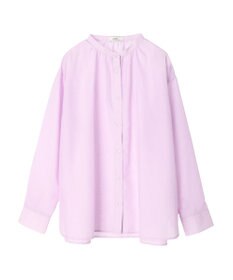 earth music&ecology シアーギャザーネックブラウス