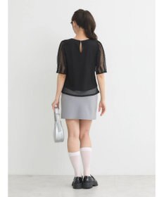 earth music&ecology 袖シアーレースプルオーバー