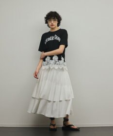 GRACE CONTINENTAL レースヘムロゴTシャツ