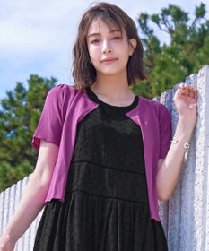 Tiaclasse L 【新色追加・洗える・UVケア・接触冷感】サマーニット半袖カーディガン