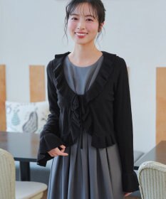 Tiaclasse フリルリボンカーディガン