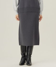 自由区 S 【カタログ掲載・セットアップ対応・洗える】スムージーニット スカート