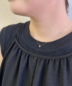Phoebe 【金属アレルギー対応】スパークルドットビジューネックレス/ニッケルフリー シャンパンゴールド