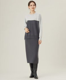 自由区 S 【カタログ掲載・セットアップ対応・洗える】スムージーニット スカート