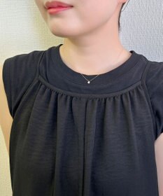 Phoebe 【金属アレルギー対応】スパークルドットビジューネックレス/ニッケルフリー シャンパンゴールド