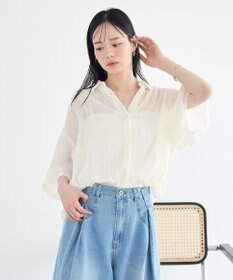 earth music&ecology ランダムプリーツシャツ