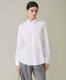 ICB 【洗える】コットンナイロンシャーティング ベーシックシャツ