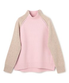 BEIGE， RULE / ウールカシミヤバイカラーハイネックニット