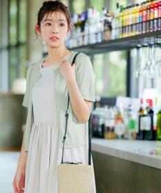 Tiaclasse L 【新色追加・洗える・UVケア・接触冷感】サマーニット半袖カーディガン