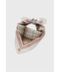 DAKS コットンシルク ヘリテージチェックプリント スカーフ