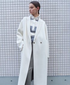 BEIGE， ZION / ウールロングチェスターコート Ecru