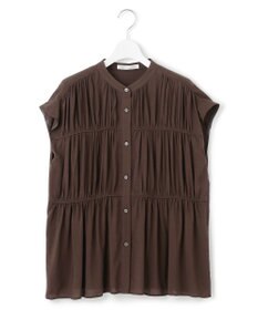 23区 【接触冷感/WEB&一部店舗限定】レーヨンスパローン ティアード ブラウス