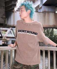 WEGO 【ユニセックス着用ITEM/MLサイズ展開】ブリーチワッフルダメージグラフィックT（SS）